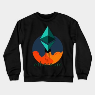 Rocket to The Moon : Ethereum Edition Crewneck Sweatshirt